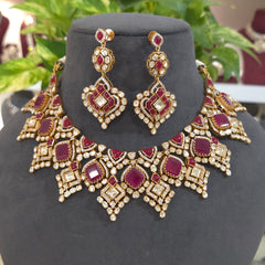 Madhuri moissanite polki set
