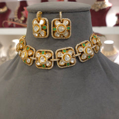 Mahima moissanite polki choker set