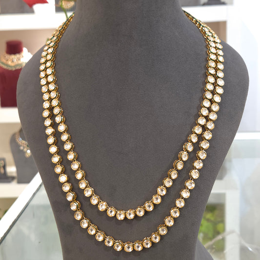 Aasha kundan long necklace