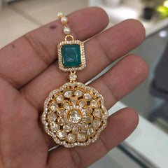 Mukta moissanite polki set