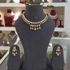 Ruchi moissanite polki necklace set