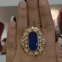 Jaya moissanite polki ring