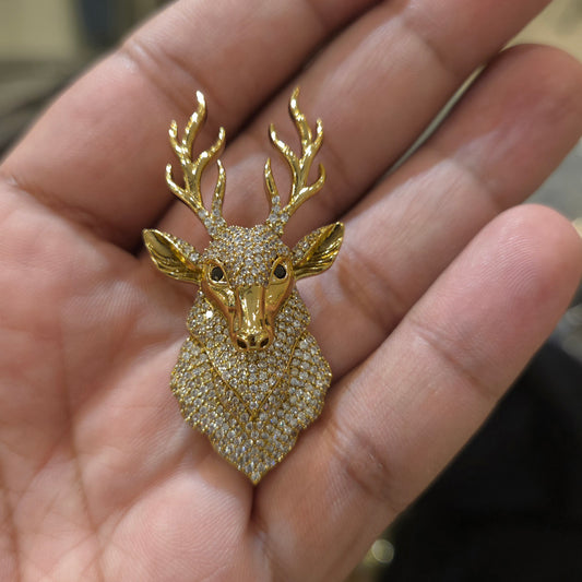 Royal Stag cz brooch
