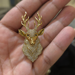 Royal Stag cz brooch