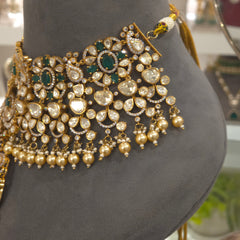 Agam moissanite polki set