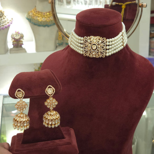 Tarini moissanite polki set