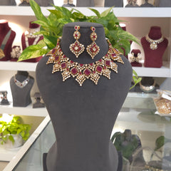 Madhuri moissanite polki set