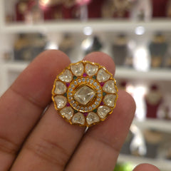 Manu moissanite polki ring