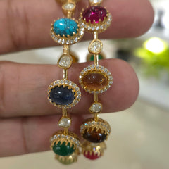 Barkha moissanite navrattan bangle