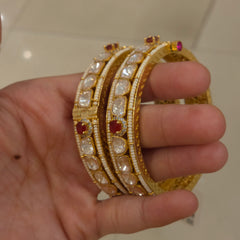 Azma moissanite polki bangles