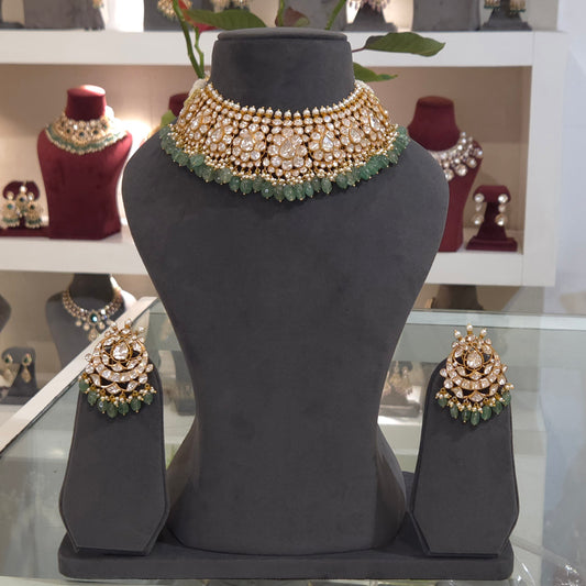 Mirana customised moissanite polki set