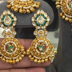 Mehnaz heritage moissanite polki set