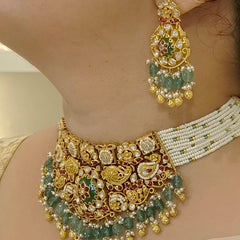 Vedika golden polki set