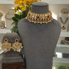 Renee moissanite polki choker set