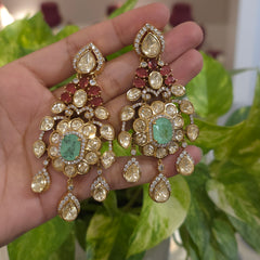 Anuvanshika Mossanite Polki bridal set