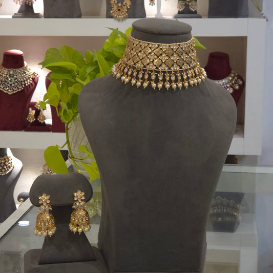 Adhira antique polki choker