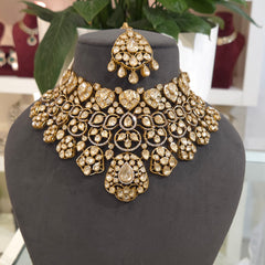 Mythili moissanite polki set