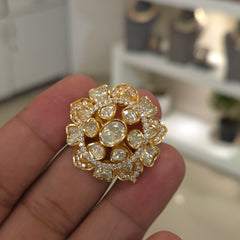 Dhani moissanite polki ring
