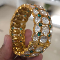 Dhara handset moissanite polki bangle