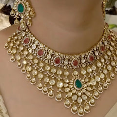 Mehak moissanite polki set .