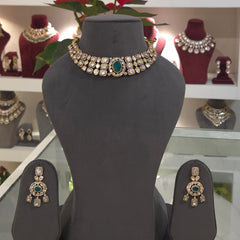 Shmara polki necklace set