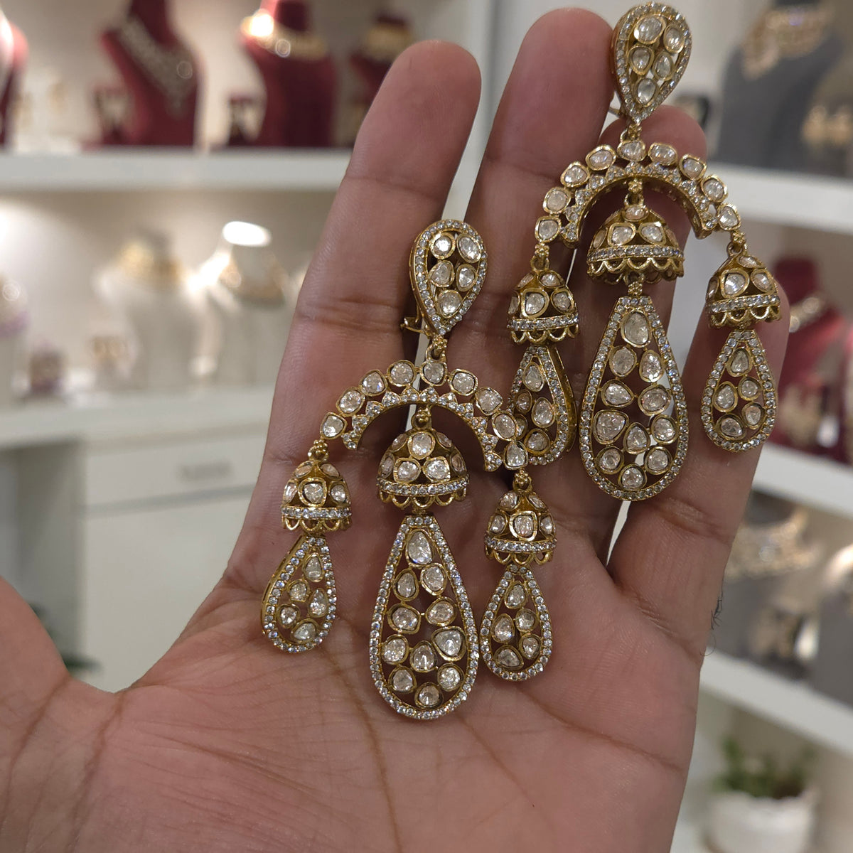 Surabhi moissanite polki stud