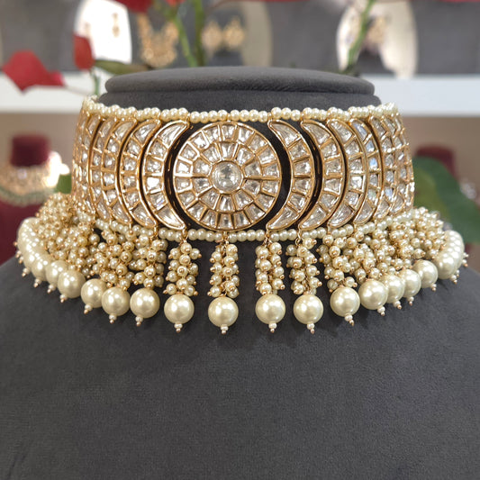 Usha polki choker necklace set