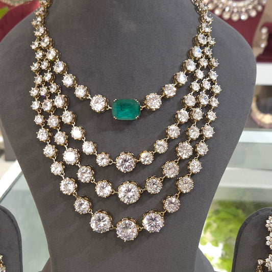 Gala cz necklace set