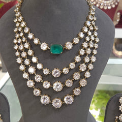 Gala cz necklace set