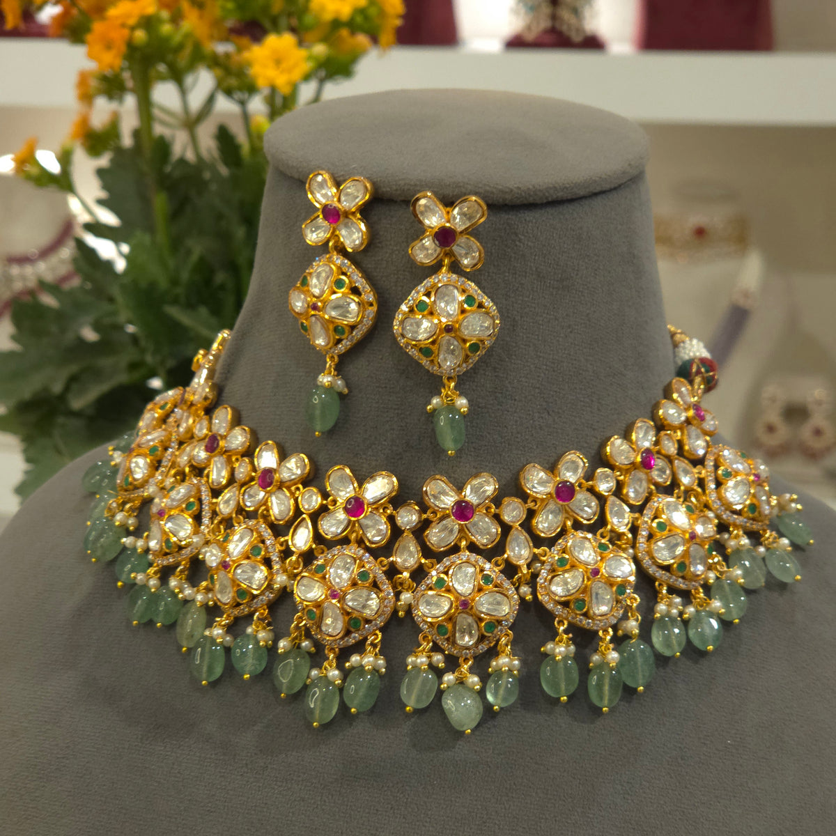 Nalini Moissanite choker set