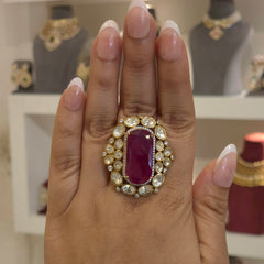 Jaya moissanite polki ring