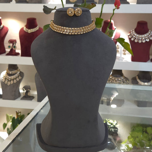 Mehraz moissanite polkj choker set