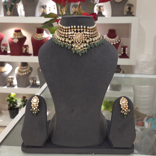 Niharika moissanite polki set