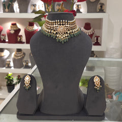 Niharika moissanite polki set