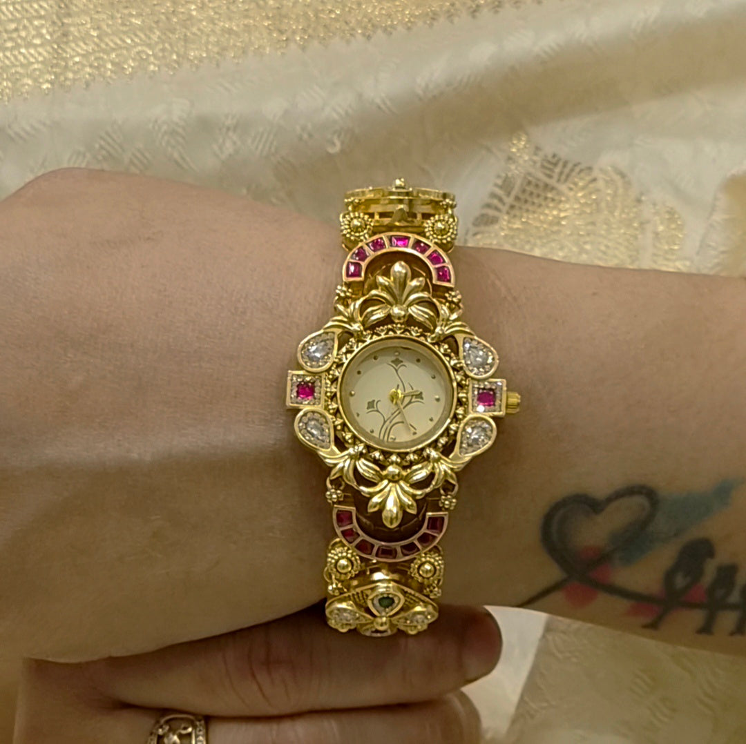 Ekta antique gold watch
