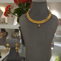 Anu antique gold necklace set