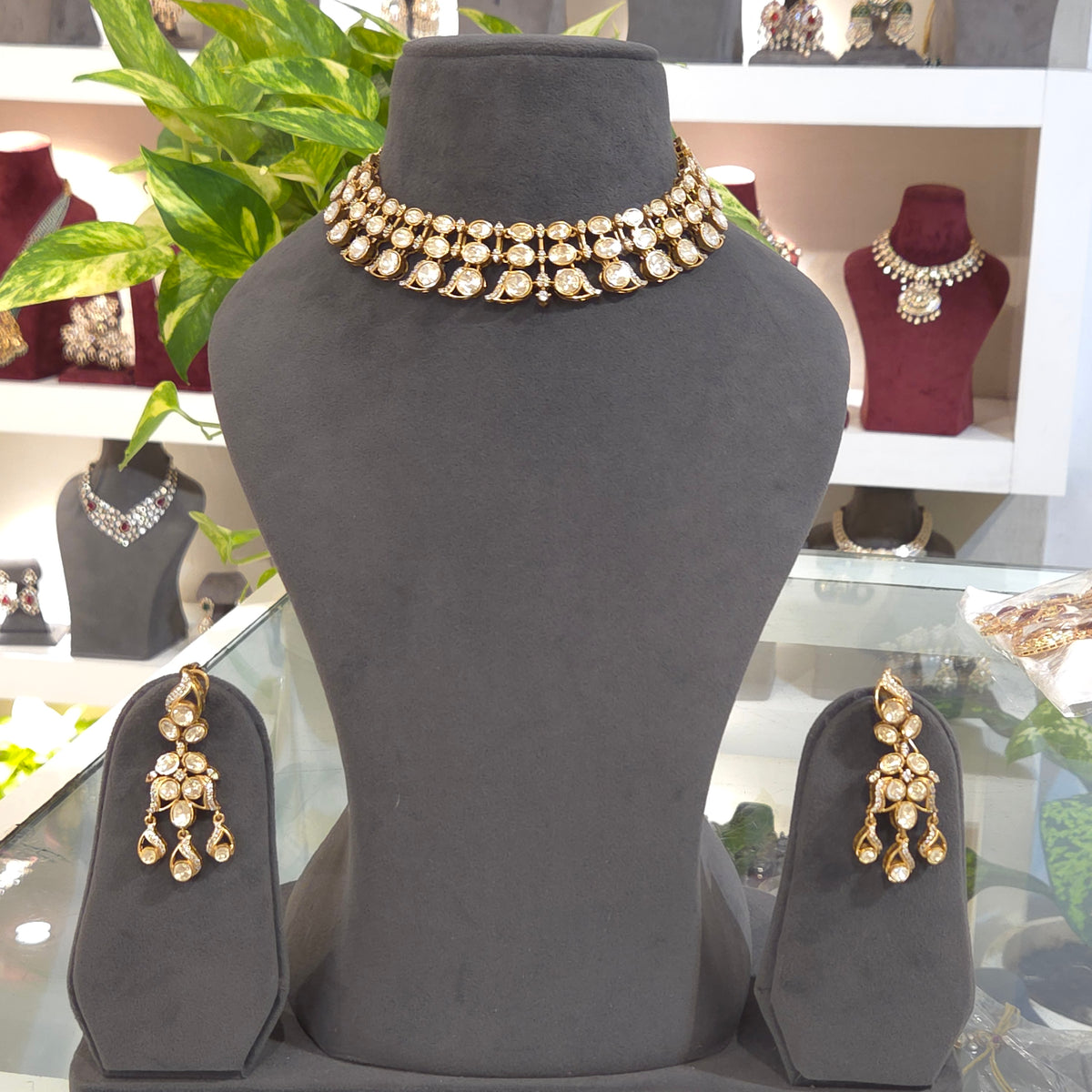 Shiksha moissanite polki set