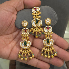 Malini golden polki set