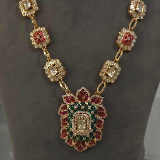 Yashvi moissanite Polki necklace set