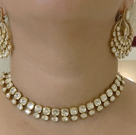 Vaishanvi moissanite polki set