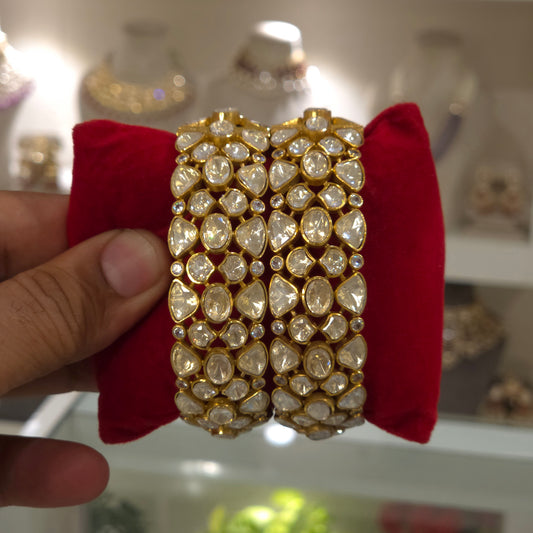 Aavni moissanite polki bangles