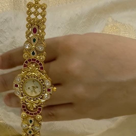 Ekta antique gold watch