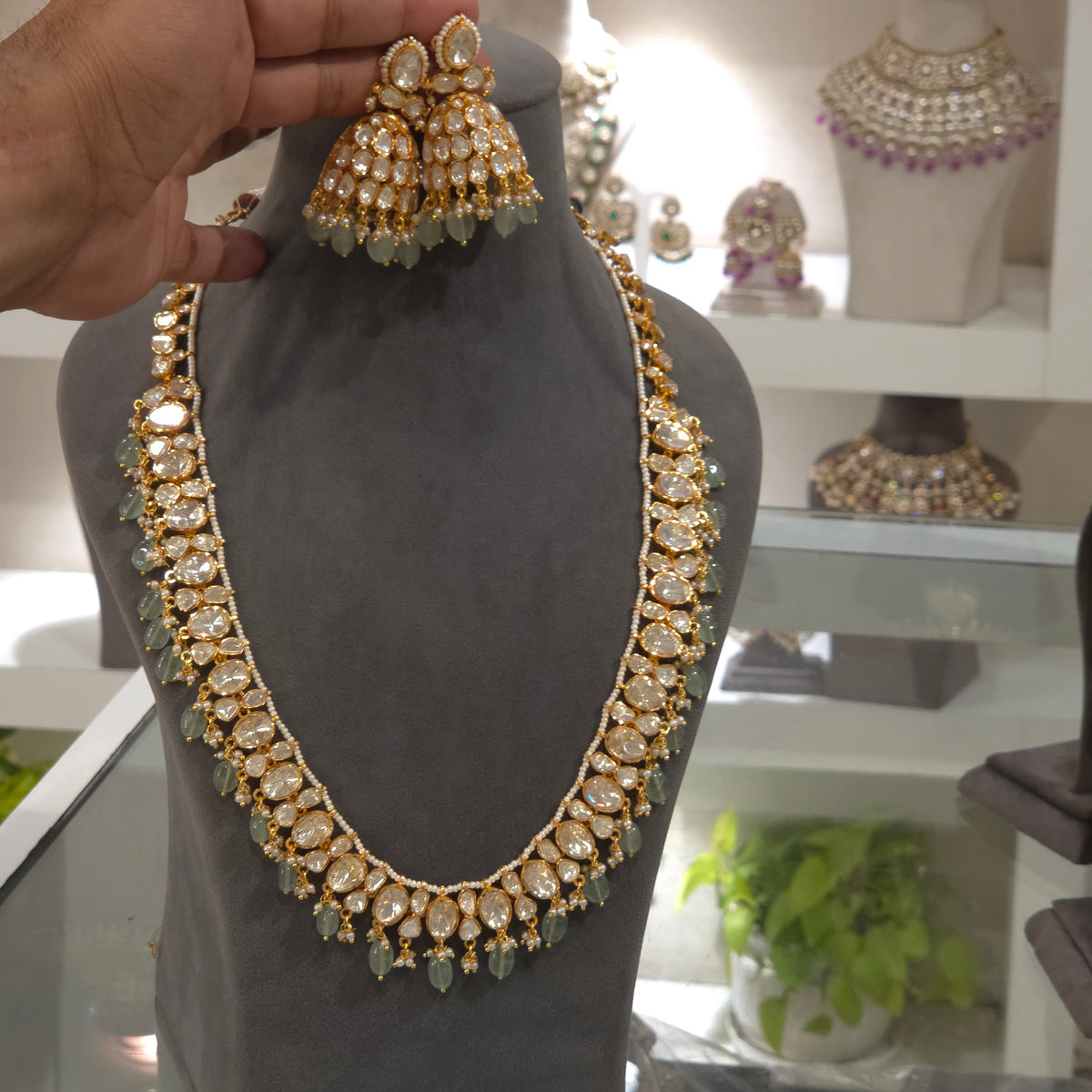 Meraki moissanite polki set