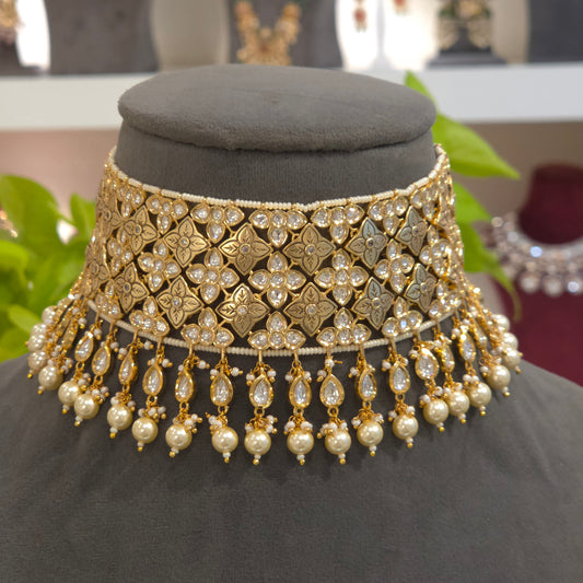 Adhira antique polki choker