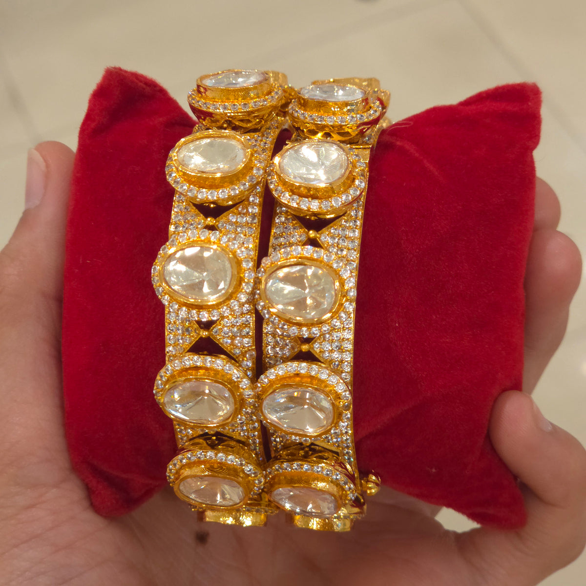 Janvi Kundan Polki bangles