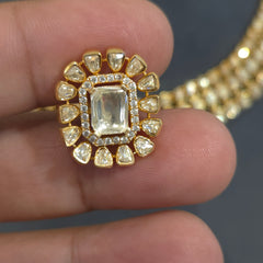 Riddhi moissanite polki set