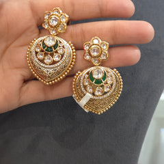 Matha antique polki earrings