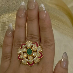 Dhani moissanite polki ring