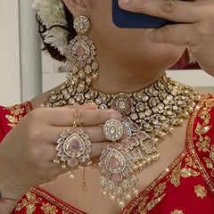 Smitha polki necklace set