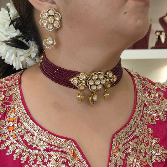 Maroosa moissanite polki set